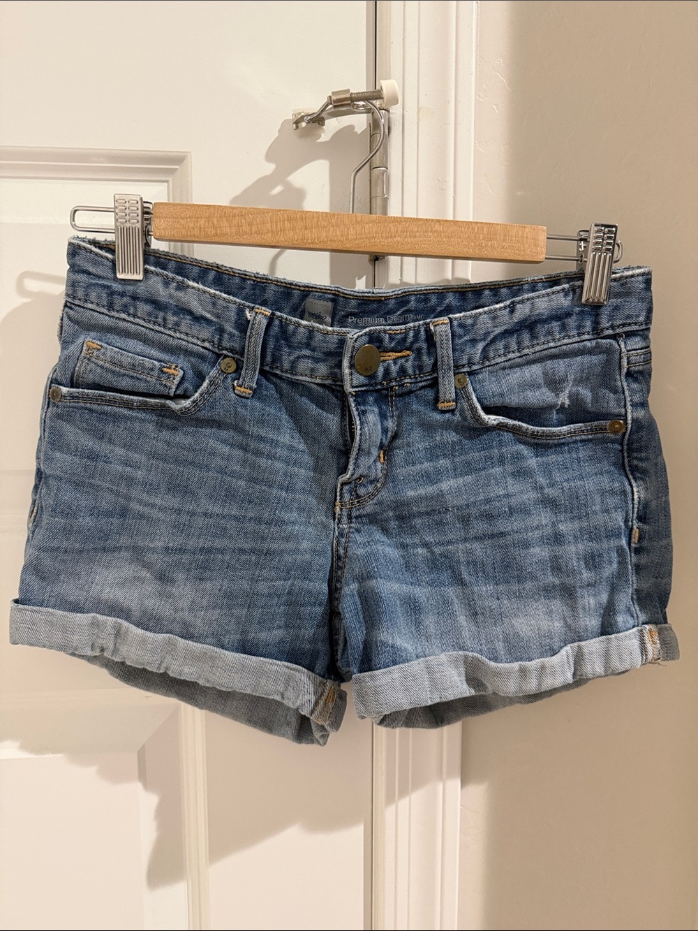 Mossimo Women's Blue Denim Roll-Cuff Shorts